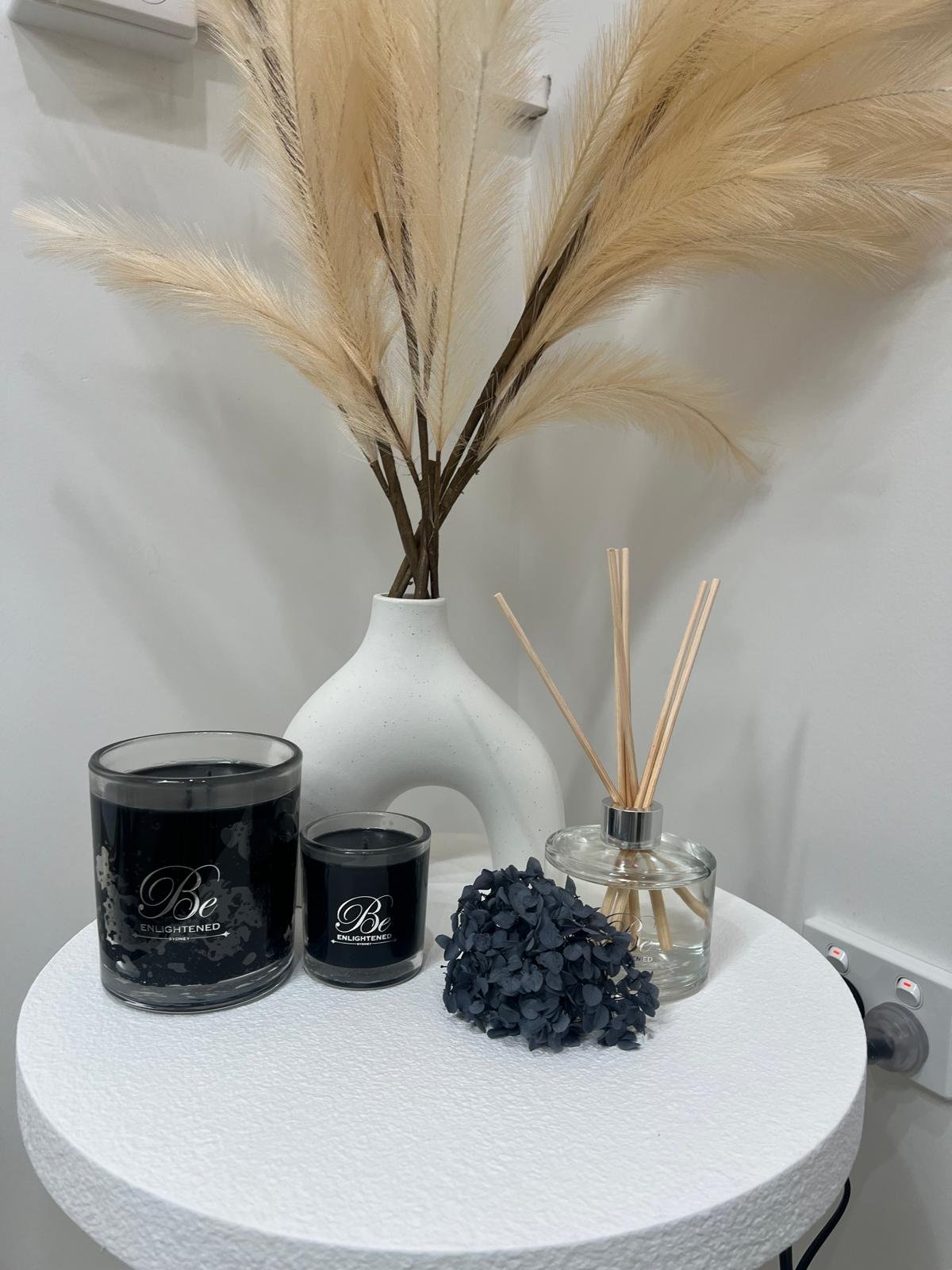 Luxury candles and reed diffuser at Eternity Laser & Aesthetics Dural