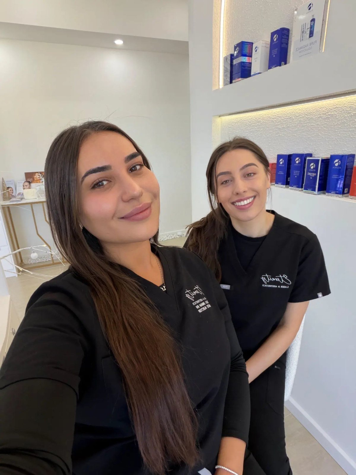 Monica Dimian and Jess, the Eternity Laser & Aesthetics team in Dural