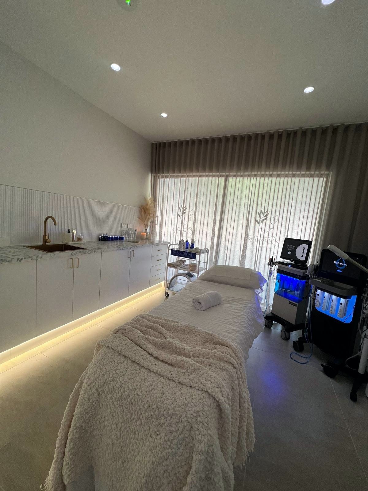 Clinical skin treatment room at Eternity Laser & Aesthetics Dural